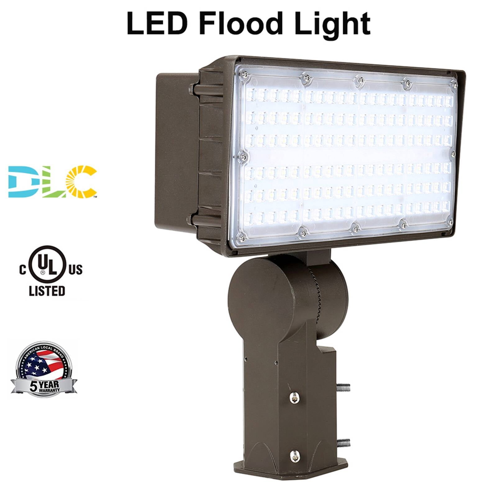 Chiuer 100W Flood Lights Outdoor Slip Fitter Mount 5000K 13500LM 120-277V