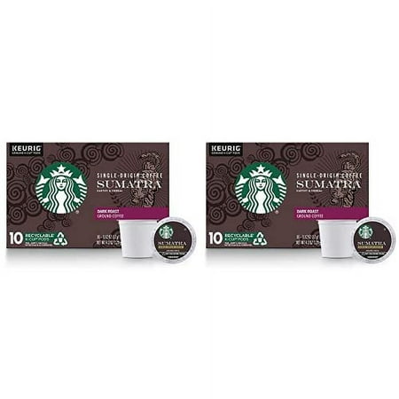 Starbucks Dark Roast K-Cup Coffee Pods — Sumatra For Keurig Brewers — 1 Box (10 Pods) (Pack Of 2)