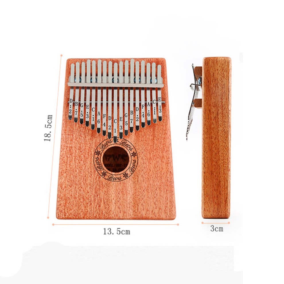 17 Key Kalimba Mahogany Thumb Piano Beginner Wooden Finger Piano Mini