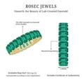 thumbnail image 6 of Rosec Jewels Certified Lab Grown Emerald Eternity Band - Emerald Cut Emerald Anniversary Band - AAAA Quality - Ready to Gift, 14K Yellow Gold, US 3.50, 6 of 7
