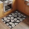 thumbnail image 2 of 2x3 Ft Entryway Area Rug, Vintage Flowers Kitchen Rug Runner Washable Floor Mat, Black Farmhouse Pastoral Chic Floral Non Slip Indoor Door Mat Throw Carpet for Bathroom Living Room Bedroom, 2 of 8