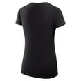 thumbnail image 3 of Women's G-III 4Her by Carl Banks Black Colorado Rockies Super-Slim Fit Lightweight City Graphic V-Neck T-Shirt, 3 of 5