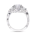 thumbnail image 4 of IGI Certified Lab Grown Diamond Engagement Ring | Center 7.5MM Cushion Cut Infinity 3 Stone Anniversary Wedding Rings For Women In 14k Solid White Gold | F-G, VS-SI Quality (3.50 Ctw) Ring Size-6.5, 4 of 7