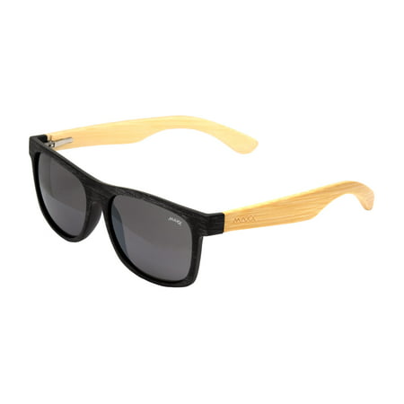 2019 Maxx Sunglasses Kauai Smoke Black Lens with Natural Bamboo