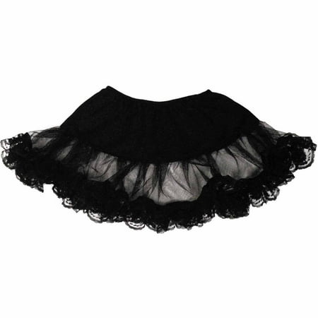 Black Lace Petticoat Adult Plus Halloween Costume Accessory