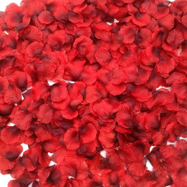 Pétalos de rosa de seda CODE FLORIST con aroma a rojo oscuro (1100 unidades)