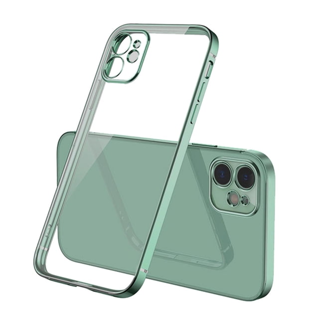 Marco cuadrado transparente para funda de teléfono Serie 13PROMAX, verde claro