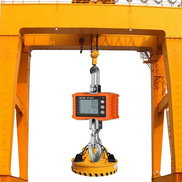 Hanging Scale, Dcenta Digital Crane Scale 1000kg/ 2204lbs, Industrial Crane Scale LCD Backlight with Unit Change/Data Hold/Tare for Construction Site