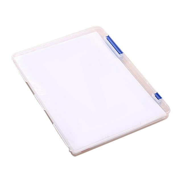 Yingyy A4 File Storage Box Clear Plastic Document Cases Desk Paper Organizers