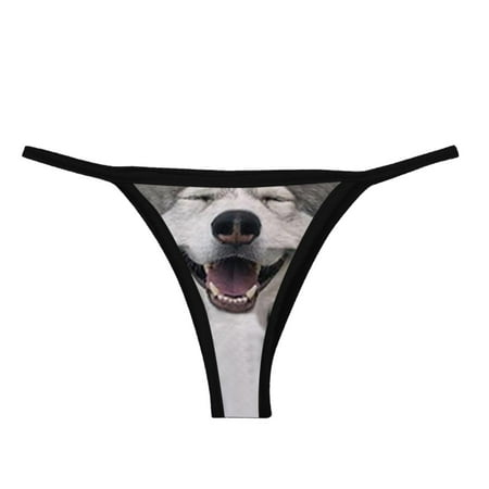 

Women S Thong G-String Print B M Briefs 3 Pack