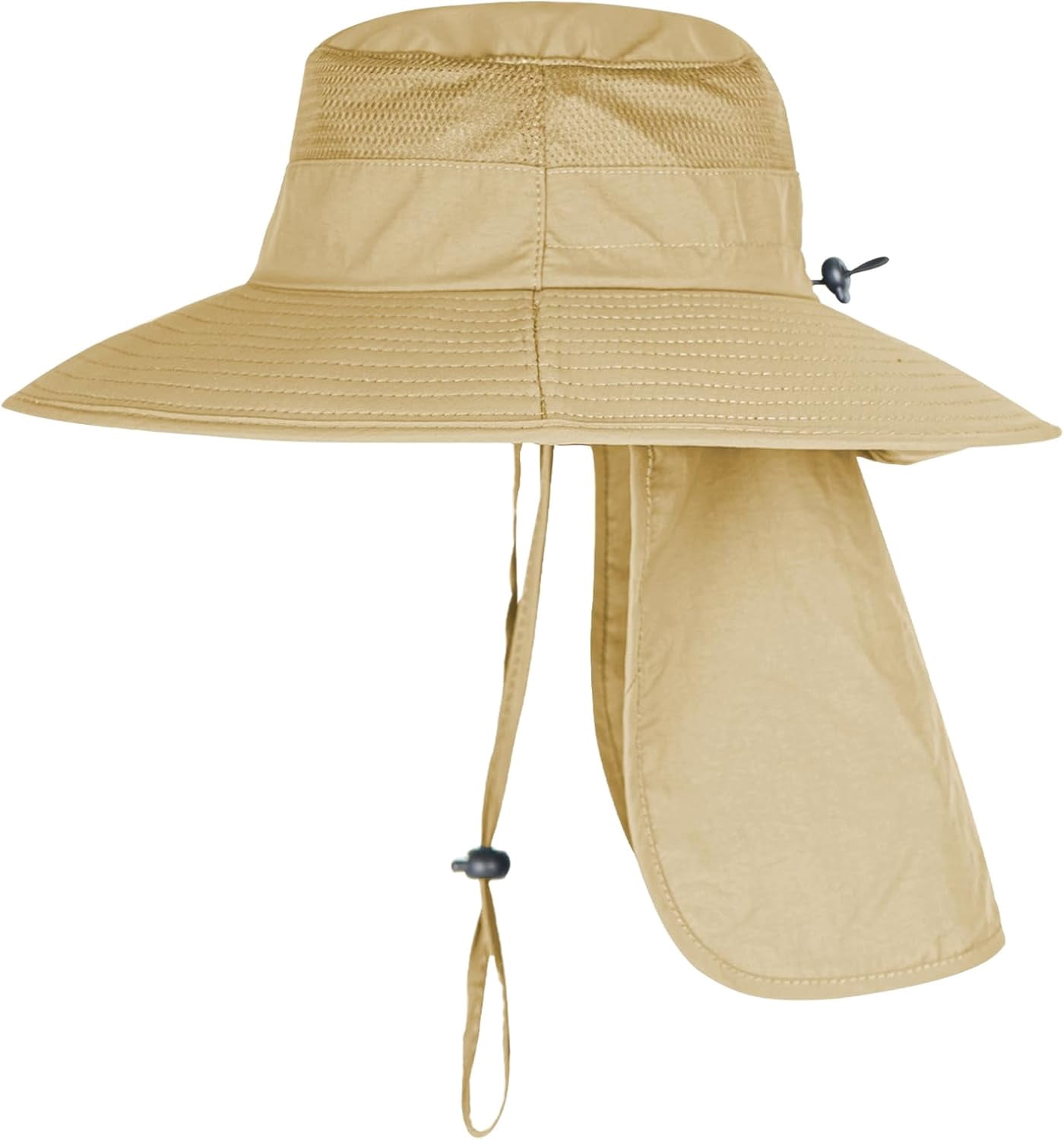 Stcylzfu Breathable UPF 50+ Fishing & Safari Hat with Wide Brim and Protective Neck Flap for Extended Sun Exposure