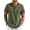 Army Green, variant on COOFANDY Men's Linen Henley Shirts Summer Beach Short Sleeve Loose Fit T Shirt Button Up Lightweight Casual Tee