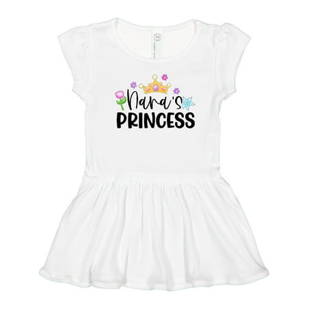 

Inktastic Nana s Princess Crown and Flowers Gift Toddler Girl Dress