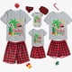 thumbnail image 2 of Pijamas familiares a juego de Navidad, conjuntos de Pijamas cortos de Papá Noel en julio, gris, 2 of 3