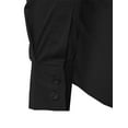 thumbnail image 4 of H2H Mens Dress Slim Fit Shirts Long Sleeve Business Shirts Basic Designed Breathable BLACK US L/Asia XXL (JASK14), 4 of 6