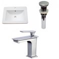 thumbnail image 1 of American Imaginations 21-in. W 1 Hole Ceramic Top Set In White Color - Overflow Drain Incl. AI-33067, 1 of 9
