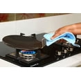 thumbnail image 4 of Pot Holders Cotton Made Heat Resistant Potholder Machine Washable Size 9" x 9" - Light Blue Color - { Pack Of 10 }, 4 of 4