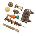 thumbnail image 1 of Juego de juguetes para hámster, juguetes para masticar hámster, dientes, animales pequeños, juguetes molares, columpio de zanahoria, bola de ratán, juguete, funcionalidad inteligente, 1 of 8