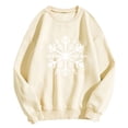 thumbnail image 4 of WEAIXIMIUNG Robe Sweat-Shirt pour Femmes Manches Courtes Mode Automne/hiver Décontracté Imprimé de Noël Ample Manches Longues Col Rond Hoodie Sans Capuche Sweat-Shirt, 4 of 4