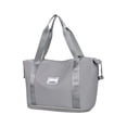 thumbnail image 2 of Large Utility Tote Bag Grey Travel Bag Waterproof Carry on Bag Weekender Bag Overnight Bag Gym Bag for Weekend Getaway Vacation Sports Use 1 Pack, 2 of 6