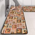 thumbnail image 2 of Kitchen Rugs Sets Of 2,Patchwork Chicken Pattern Anti Fatigue Kitchen Mat Rugs Non Slip Washable,Decorative Kitchen Floor Mats for Kitchen,Sink,Laundry,17"x47"+17"x47", 2 of 5