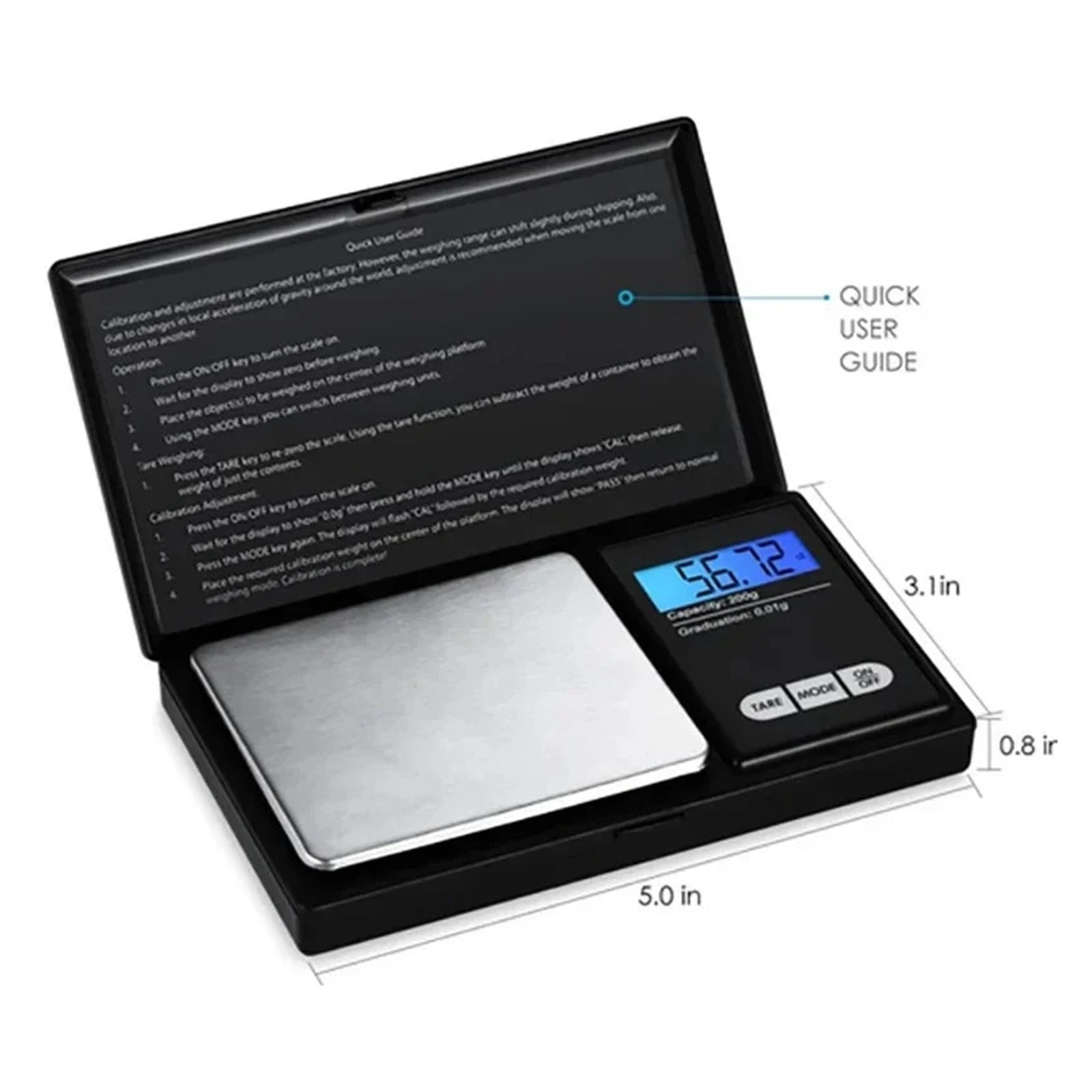 Jewelry Stainless Steel Electronic Scale Digital Pocket Scales Gold Gram Balance Weight Portable ,High-Precision Weighing Technology