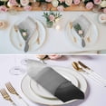 thumbnail image 3 of Black Grey Ombre Cloth Napkins, Modern Abstract Art Texture Washable and Reusable Dinner Napkins Set of 4, Table Napkin for Kitchen Party Birthday Wedding Hotel Housewarming 20"x20", 3 of 9