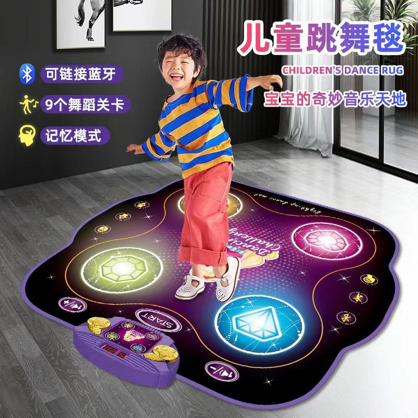 Tapis De Danse Musical Enfant - 2 Joueurs - 12 Modes De Jeu - 120x90 Cm - Piles Non Incluses - 3-10 Ans - 6