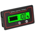 thumbnail image 1 of Luz del Medidor de Batería, Pantalla de Capacidad Segura para Disco Duro Alarma Lcd Hdd Caddy Medidor de Voltaje para Vehículo Eléctrico 12-84Vverde, 1 of 7
