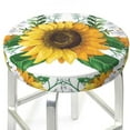 thumbnail image 3 of Lsque Sunflowers (2) Round Bar chair cushion covers Velvet Fabric Premium Comfort Protects from Scratches and Stains for 14-17 Inch Chair- 12 inch, 3 of 7