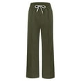 thumbnail image 6 of DHFJKG Women's Wide Leg Sweatpants High Waist Loose Fit Elastic Drawstring Solid Color Sports Casual For Commuting Running Soft Cozy Trousers, 6 of 9