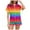 A-Red89, variant on Bibifish Womens Pajamas Sets Short Sleeve Rainbow Color Short Sleeve Botton Down Pj Sets Ladies Tops Shorts Two Piece Short Sleepwear