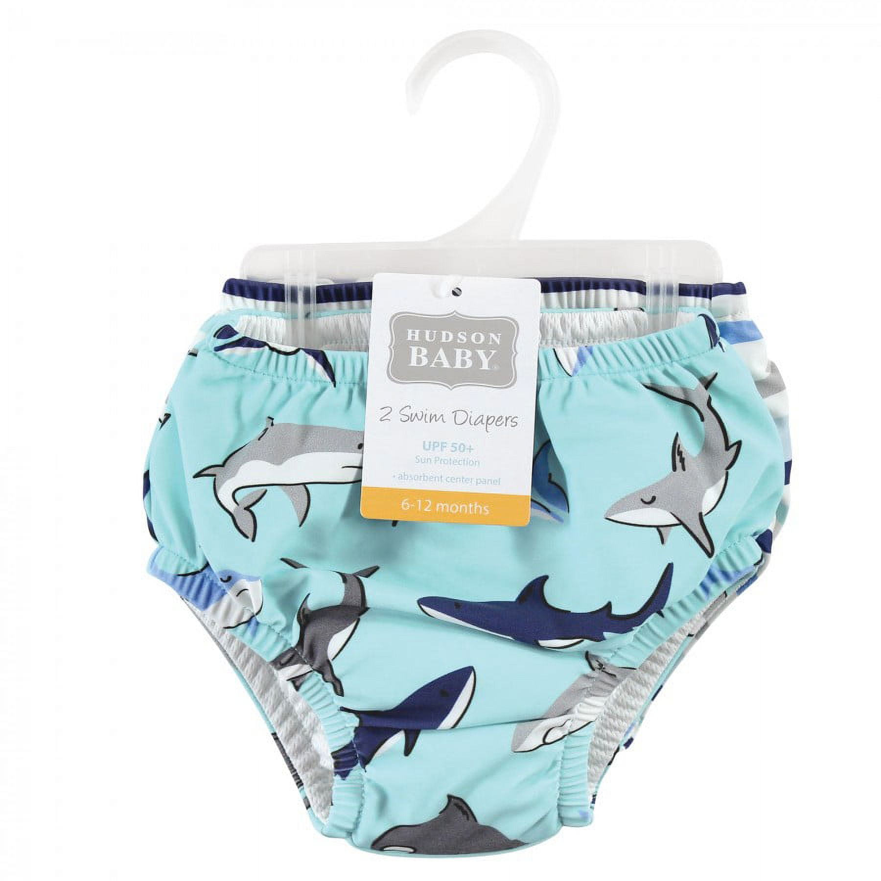 Hudson Baby Infant Boy Swim Diapers, Shark, 3 Toddler