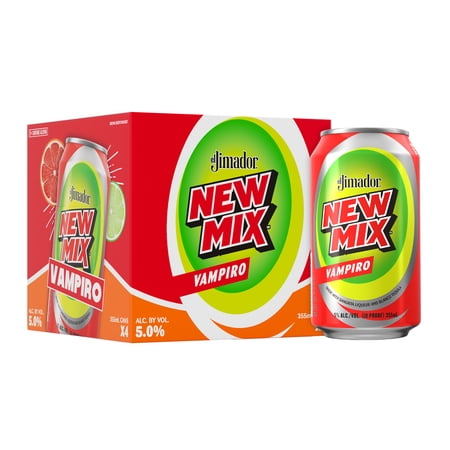 el Jimador New Mix Vampiro Ready to Drink Tequila Cocktail, 4 Pack, 355 ml Cans, 5% ABV