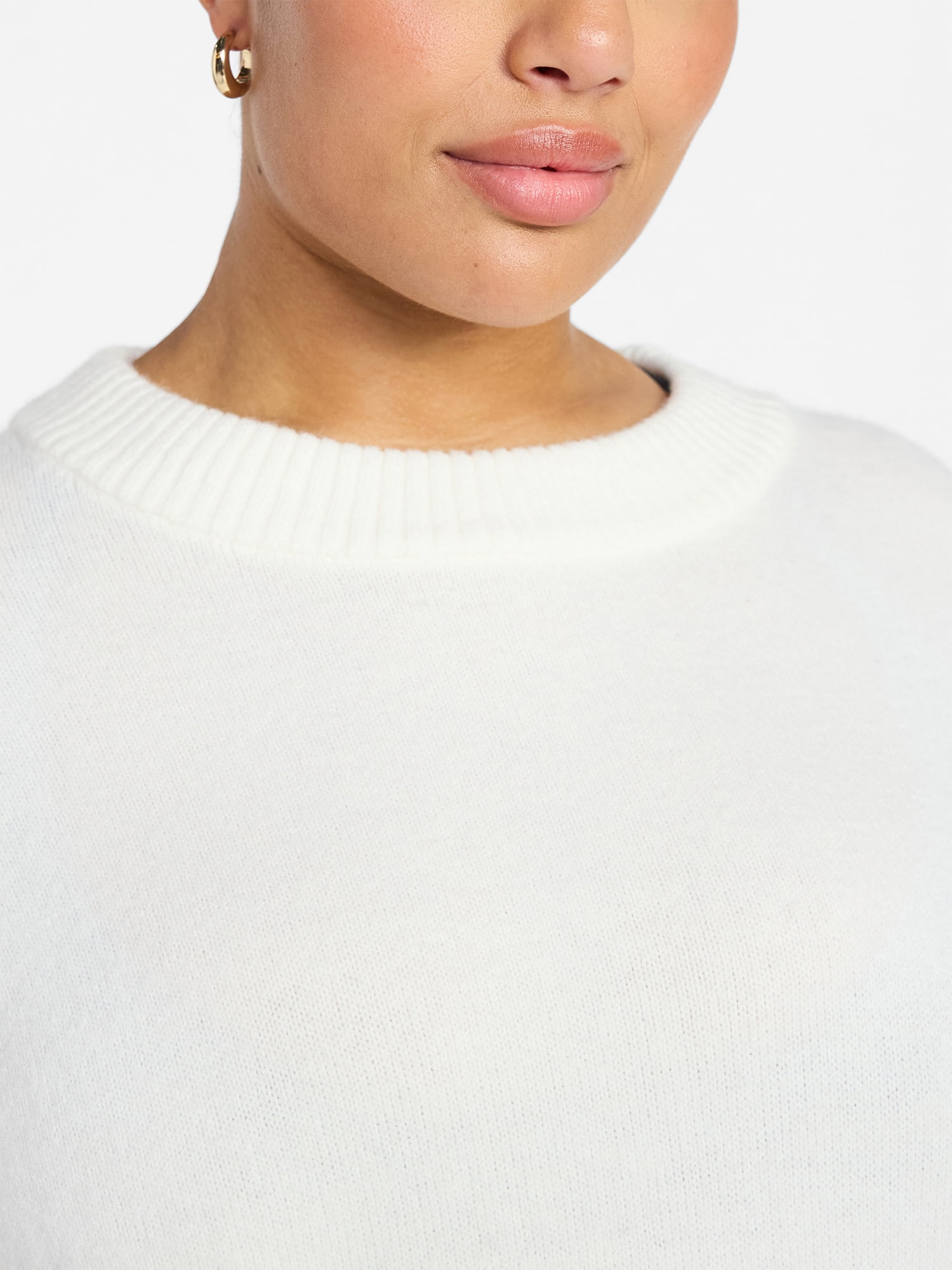 Terra & Sky Women's Plus Size Crewneck Pullover Sweater, Size 0X-5X
