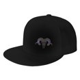 thumbnail image 1 of DouZhe Flat Brim Cap Snapback Hat, Ram Goat Zentangle Prints Adjustable Black Adult Baseball Cap, 1 of 6