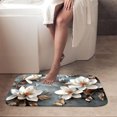 thumbnail image 4 of 1pc Magnolias and Butterflies Absorbent Non-Slip Bathroom Thickened Flannel Rug Decor,Soft,Quick Drying,Suitable For Indoor/outdoor Use,Bathrooms,Bedrooms,Kitchens,Terrace,Laundry Rooms,16"x24", 4 of 9