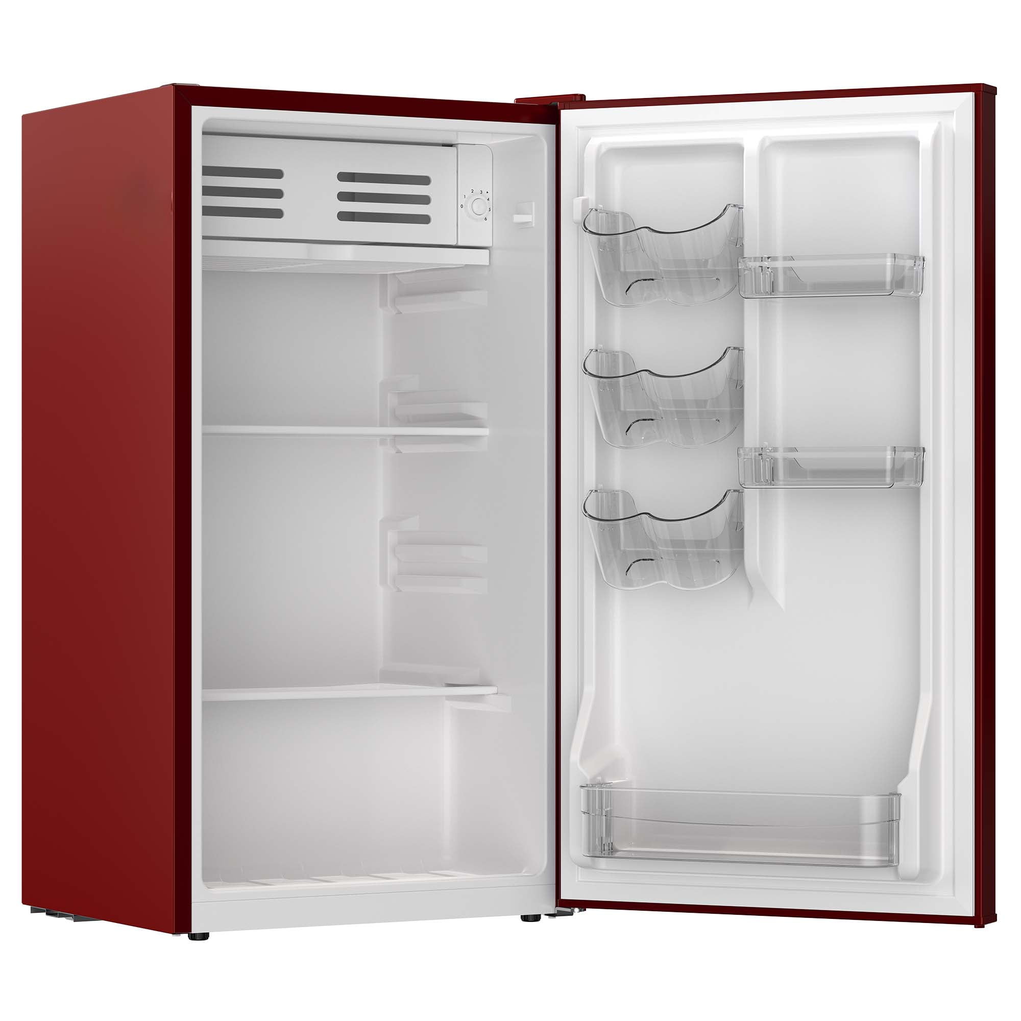 Frigidaire 3.2 Cu. ft. Retro Compact Refrigerator, Mini Fridge with Chiller Compartment, Merlot
