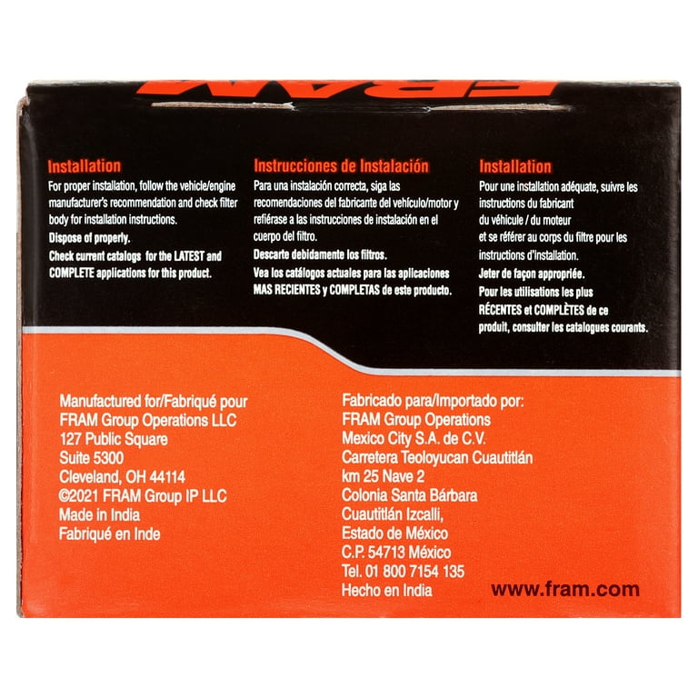 FRAM Motorcycle/ATV Oil Filter, CH6015 for Select Honda, Kawasaki