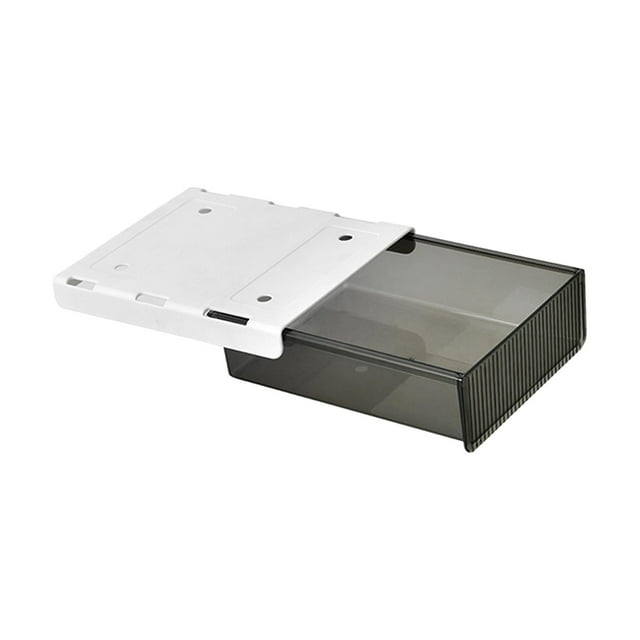 Abbracc Under Desk Drawer Organizer Durable Storage Shelf for Kitchen Office Desktop black small