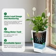 thumbnail image 5 of Rectangular Planters Set of 2 Large Modern Plant Pots with Drainage Holes＆Water Level Monitor＆Wheels Outdoor and Indoor for Patio, Porch, Living Room, or Home Office, 5 of 9