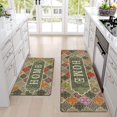thumbnail image 4 of Boho Kitchen Mats Cushioned Anti-Fatigue Kitchen Rug 2 Piece, Waterproof Non-Slip Kitchen Mats and Rugs, Memory Foam Vintage Kitchen Floor Mat for Home Office Laundry, 17"x47" + 17"x30", 4 of 6
