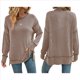 thumbnail image 3 of Sudaderas Holgadas de Larga para Mujer, de Canalé, con Abertura Lateral y Dobladillo Alto y Bajo, para Otoño Caqui M, 3 of 7