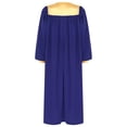 thumbnail image 4 of Raenseen Robe de Chorale Unisexe de Luxe à Col en V Manches Longues Robe de Docteur Costume de Juge Robe de Collation des Grades Bleue P, 4 of 7