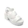 thumbnail image 2 of DREAM PAIRS Sandalias de Plataforma para Mujer con Tacón Grueso de 7.5 cm Blanco, 2 of 6