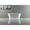 thumbnail image 3 of Aqua Eden VTDE602824 60-Inch Acrylic Oval Double Ended Pedestal Tub with Drain (No Faucet Drillings) in Glossy White, 3 of 10