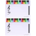 thumbnail image 1 of 2 piezas de personal de escritura borrable Tablero blanco Tablero de práctica de enseñanza de música (blanco), 1 of 1