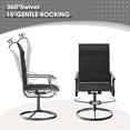 thumbnail image 3 of POTEBAN High Back Outdoor Dining Chairs Set of 4, All Weather Swivel Patio Chairs, Breathable Garden Outdoor Furniture for Backyard Deck，Black, 3 of 9