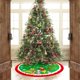 thumbnail image 3 of Falda para árbol de Navidad, 48 pulgadas, suave y divertida, con adornos navideños, decoración navideña para fiestas de estilo rústico (A), 3 of 8