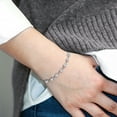 thumbnail image 5 of Gem Stone King 925 Sterling Silver White Moissanite Infinity Links Bracelet for Women (2.31 Cttw, Round 4.5MM, Fully Adjustable up to 9 inch), 5 of 5
